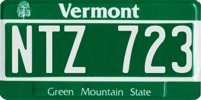 VT license plate NTZ723