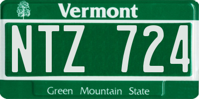 VT license plate NTZ724