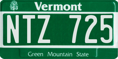 VT license plate NTZ725