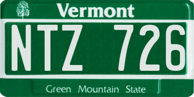 VT license plate NTZ726