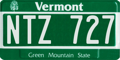 VT license plate NTZ727
