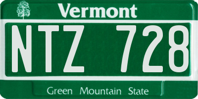VT license plate NTZ728