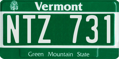 VT license plate NTZ731