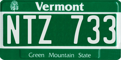 VT license plate NTZ733
