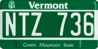 VT license plate NTZ736