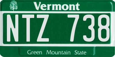 VT license plate NTZ738