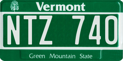 VT license plate NTZ740