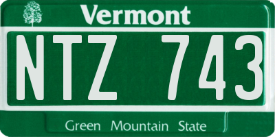 VT license plate NTZ743