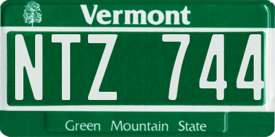VT license plate NTZ744
