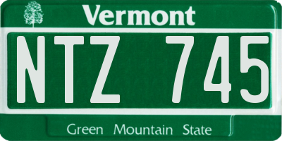 VT license plate NTZ745