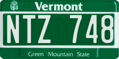 VT license plate NTZ748