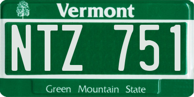 VT license plate NTZ751