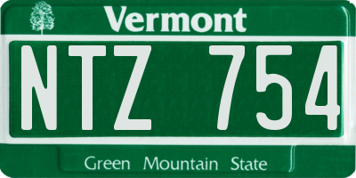 VT license plate NTZ754