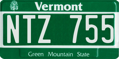 VT license plate NTZ755