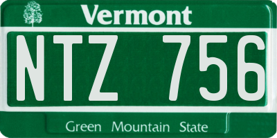 VT license plate NTZ756