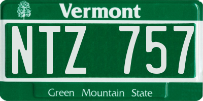 VT license plate NTZ757