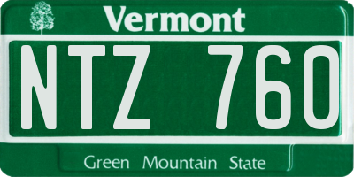 VT license plate NTZ760