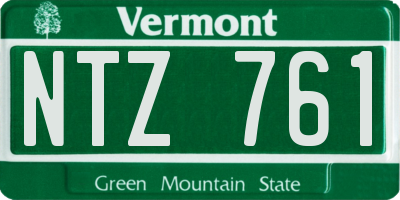 VT license plate NTZ761