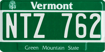 VT license plate NTZ762