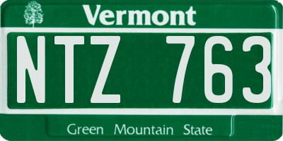 VT license plate NTZ763