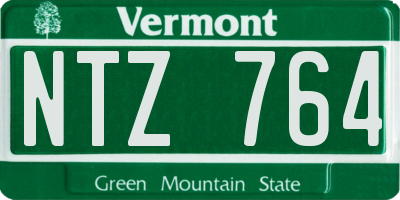 VT license plate NTZ764