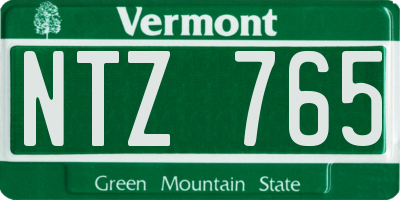 VT license plate NTZ765