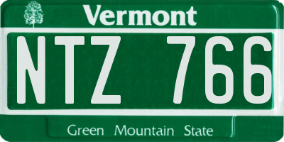 VT license plate NTZ766