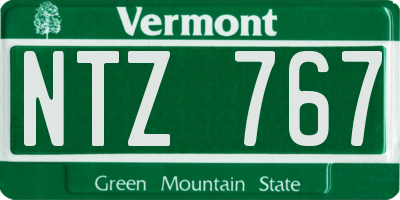 VT license plate NTZ767