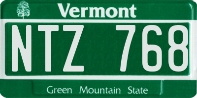 VT license plate NTZ768