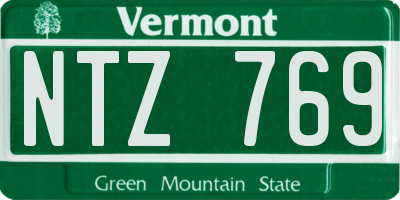 VT license plate NTZ769
