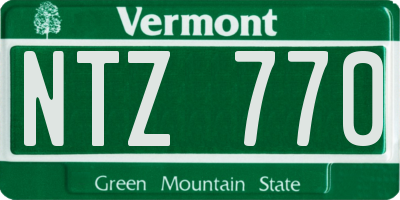 VT license plate NTZ770