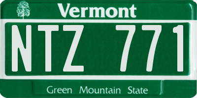 VT license plate NTZ771