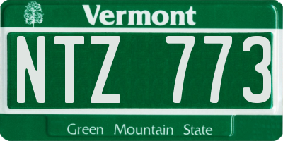 VT license plate NTZ773