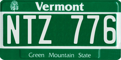 VT license plate NTZ776