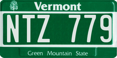 VT license plate NTZ779