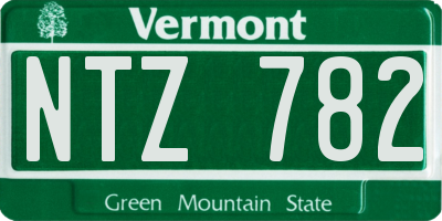 VT license plate NTZ782