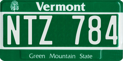 VT license plate NTZ784