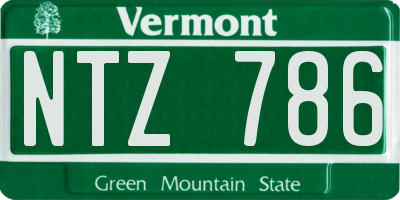 VT license plate NTZ786