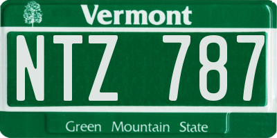 VT license plate NTZ787