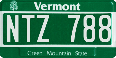 VT license plate NTZ788