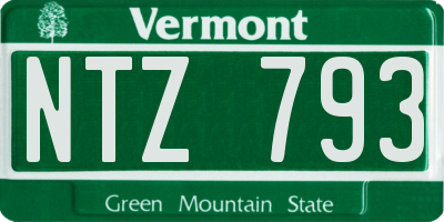 VT license plate NTZ793