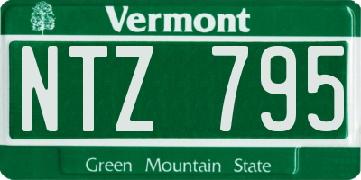 VT license plate NTZ795
