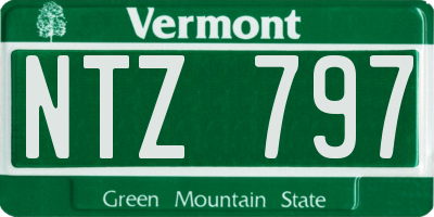 VT license plate NTZ797