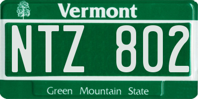 VT license plate NTZ802