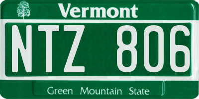 VT license plate NTZ806