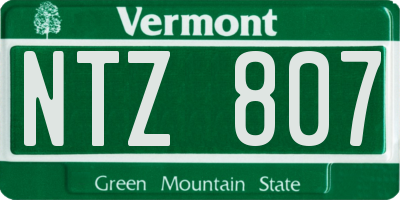 VT license plate NTZ807