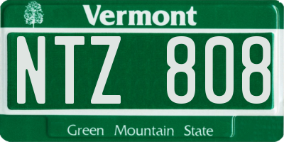 VT license plate NTZ808