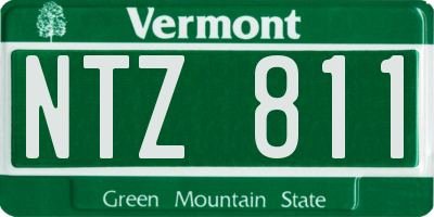 VT license plate NTZ811