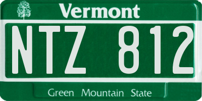 VT license plate NTZ812