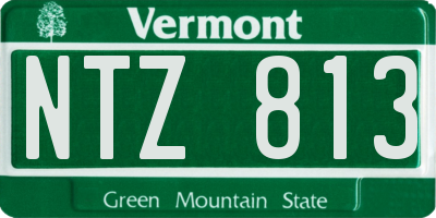 VT license plate NTZ813